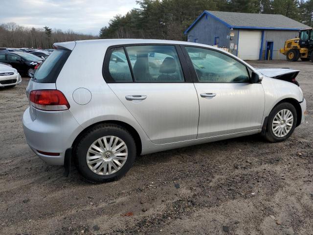 WVWDB7AJ9DW137646 - 2013 VOLKSWAGEN GOLF SILVER photo 3