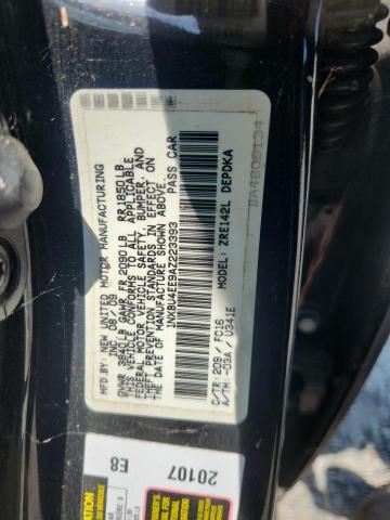 1NXBU4EE9AZ223393 - 2010 TOYOTA COROLLA BASE BLACK photo 12