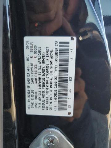 1HGCM72617A001059 - 2007 HONDA ACCORD EX BLACK photo 12