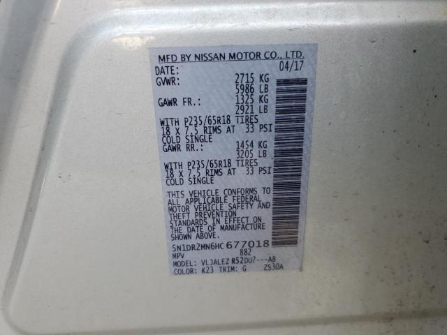 5N1DR2MN6HC677018 - 2017 NISSAN PATHFINDER S SILVER photo 13