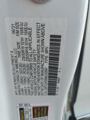 5J8TC2H35ML033547 - 2021 ACURA RDX WHITE photo 13
