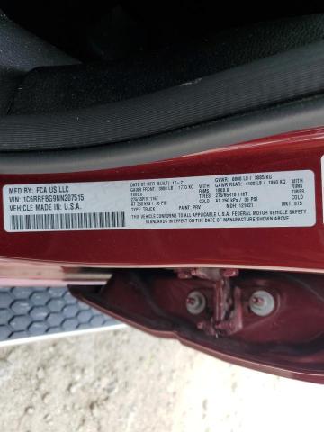 1C6RRFBG9NN207515 - 2022 RAM 1500 BIG HORN/LONE STAR RED photo 12