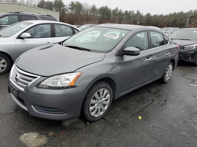 3N1AB7AP6FY344744 - 2015 NISSAN SENTRA S GRAY photo 1