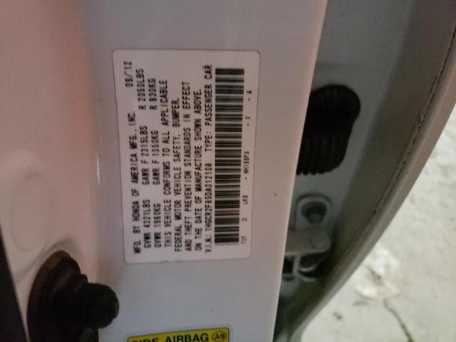 1HGCR2F85DA012108 - 2013 HONDA ACCORD EXL WHITE photo 12