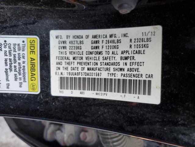 19UUA9F57DA001587 - 2013 ACURA TL TECH BLACK photo 13