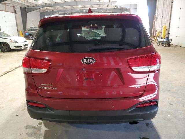 5XYPGDA55GG091864 - 2016 KIA SORENTO LX RED photo 6