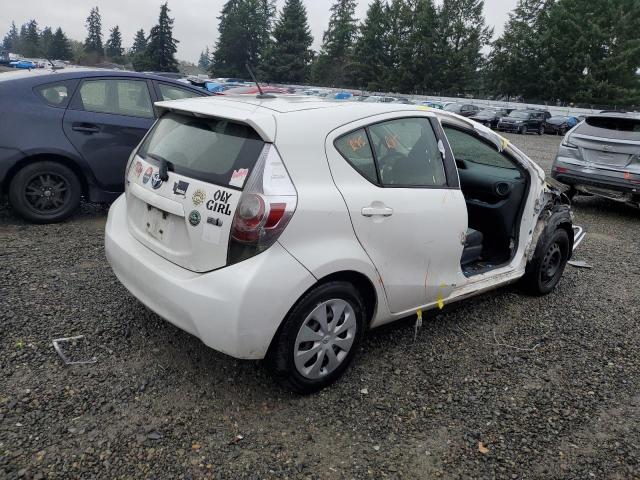 JTDKDTB34D1556527 - 2013 TOYOTA PRIUS C WHITE photo 3