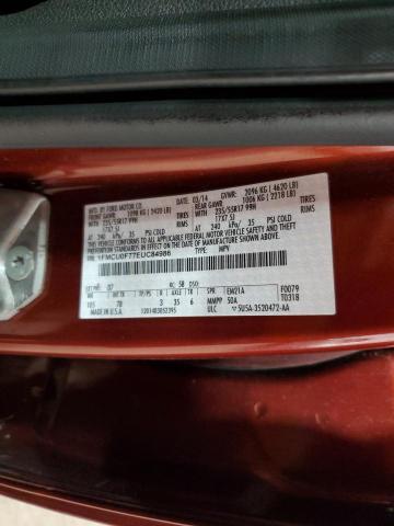 1FMCU0F77EUC84986 - 2014 FORD ESCAPE S MAROON photo 13