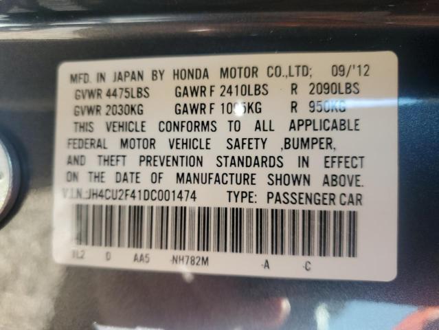 JH4CU2F41DC001474 - 2013 ACURA TSX BLACK photo 12