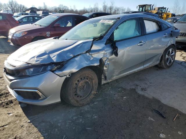 2HGFC2F61KH583624 - 2019 HONDA CIVIC LX SILVER photo 1