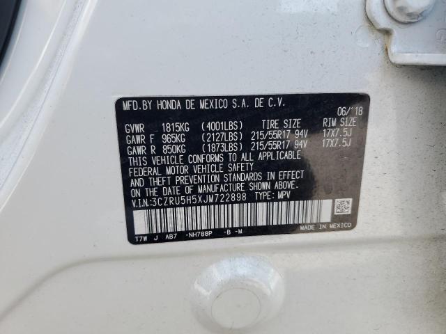 3CZRU5H5XJM722898 - 2018 HONDA HR-V EX Blanco foto 12