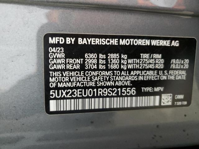 5UX23EU01R9S21556 - 2024 BMW X5 XDRIVE40I GRAY photo 13