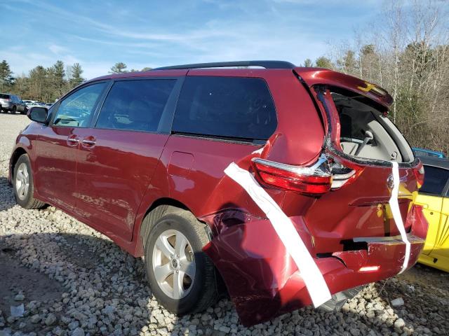 5TDKZ3DC3LS082618 - 2020 TOYOTA SIENNA LE RED photo 2