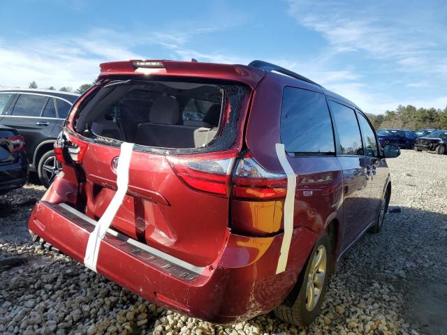 5TDKZ3DC3LS082618 - 2020 TOYOTA SIENNA LE RED photo 3