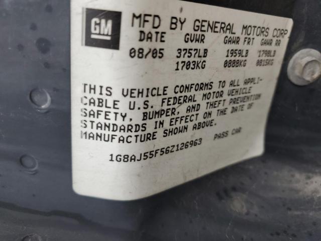 1G8AJ55F56Z126963 - 2006 SATURN ION LEVEL 2 GRAY photo 12