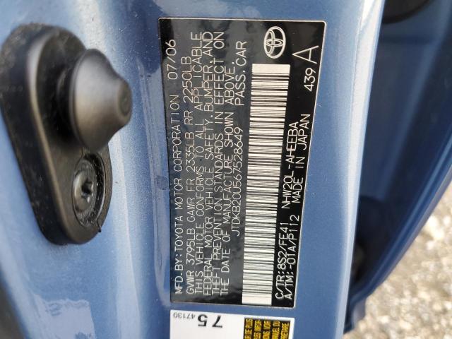 JTDKB20U567528649 - 2006 TOYOTA PRIUS BLUE photo 13