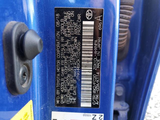 JTNKHMBX2K1024036 - 2019 TOYOTA C-HR XLE Mavi foto 14