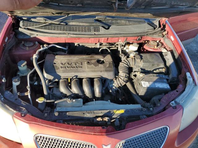 5Y2SL65848Z411300 - 2008 PONTIAC VIBE MAROON photo 11