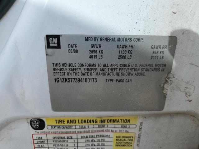 1G1ZK577394100173 - 2009 CHEVROLET MALIBU LTZ თეთრი ფოტო 13