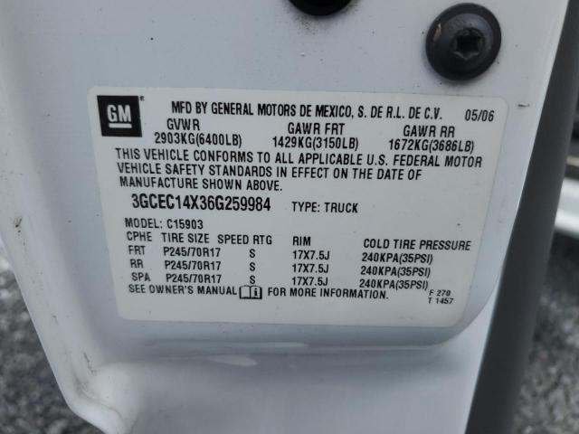 3GCEC14X36G259984 - 2006 CHEVROLET SILVERADO C1500 白色 照片 12