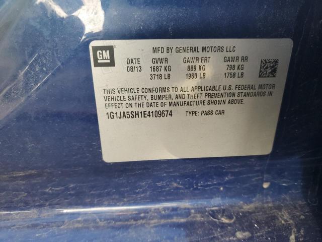 1G1JA5SH1E4109674 - 2014 CHEVROLET SONIC LS 蓝色 照片 13