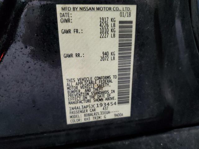 1N4AL3AP5JC193454 - 2018 NISSAN ALTIMA 2.5 BLACK photo 13
