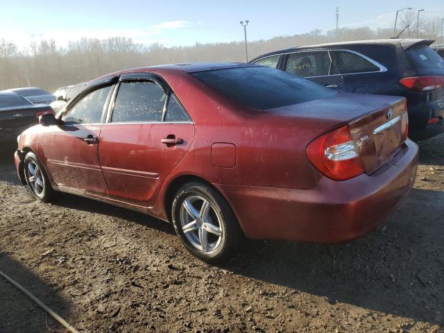 4T1BE32K02U060958 - 2002 TOYOTA CAMRY LE RED photo 2