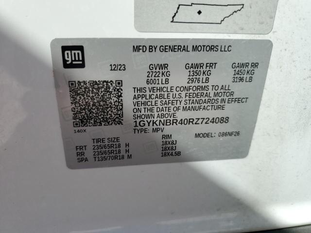 1GYKNBR40RZ724088 - 2024 CADILLAC XT5 LUXURY Weiß Foto 14