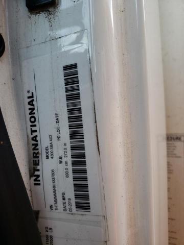 1HTMMMMM4KH337806 - 2019 INTERNATIONAL 4000 4300 WHITE photo 13