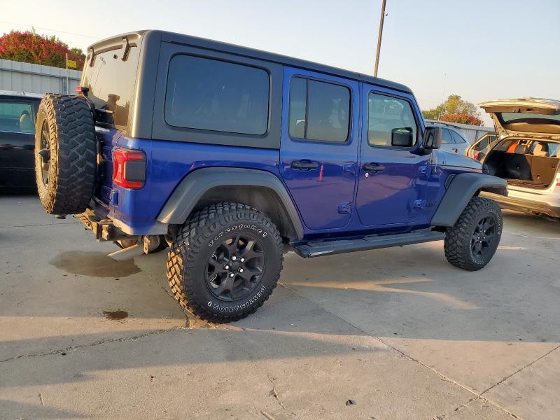 1C4HJXDG7LW325133 - 2020 JEEP WRANGLER UNLIMITED SPORT BLUE photo 3