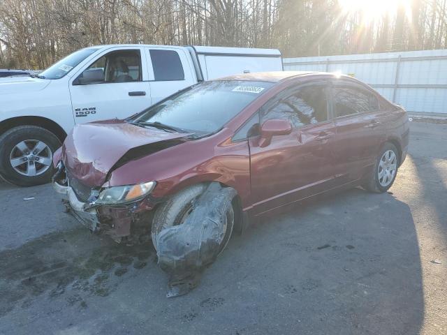 2HGFA1F57AH577560 - 2010 HONDA CIVIC LX MAROON photo 1