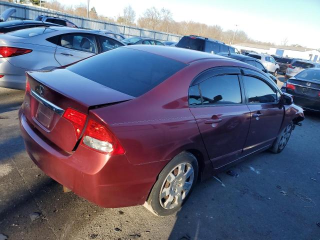 2HGFA1F57AH577560 - 2010 HONDA CIVIC LX MAROON photo 3