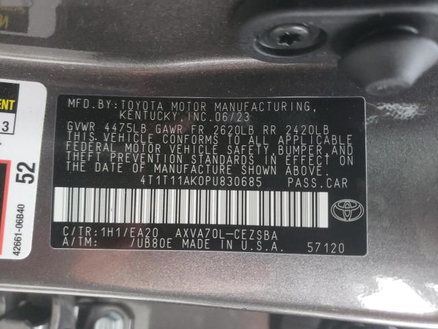 4T1T11AK0PU830685 - 2023 TOYOTA CAMRY SE NIGHT SHADE GRAY photo 13