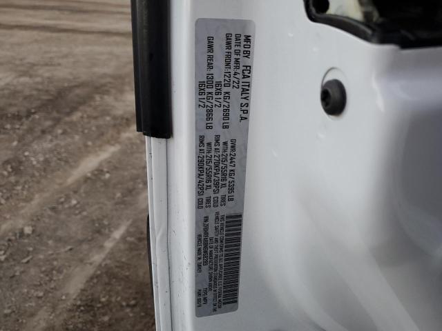 ZFBHRFAB8N6W68289 - 2022 RAM PROMASTER TRADESMAN WHITE photo 12