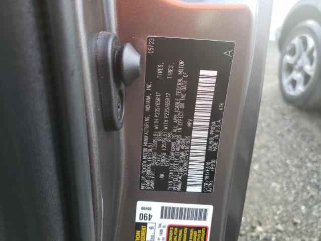 5TDKRKEC7PS161935 - 2023 TOYOTA SIENNA LE GRAY photo 14