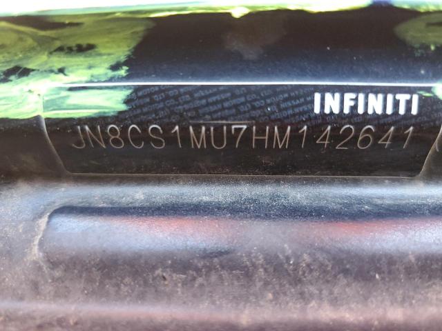 JN8CS1MU7HM142641 - 2017 INFINITI QX70 BLUE photo 12