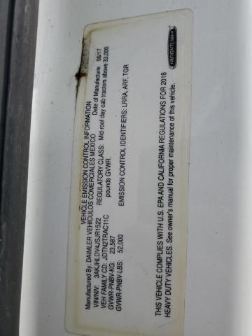 3AKJHLDV4JSJR1522 - 2018 FREIGHTLINER CASCADIA 1 Biały zdjęcie 10