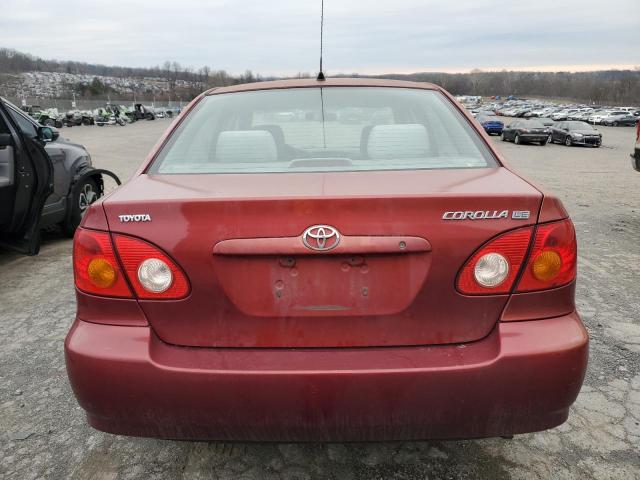 2T1BR32E34C292201 - 2004 TOYOTA COROLLA CE MAROON photo 6