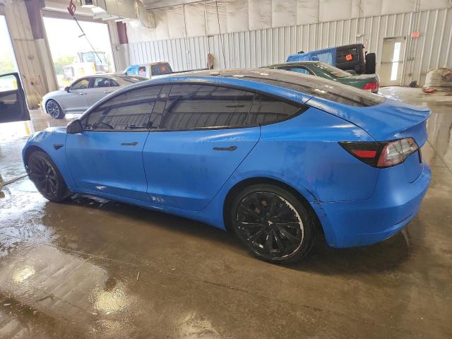 5YJ3E1EA2NF189250 - 2022 TESLA MODEL 3 BLUE photo 2