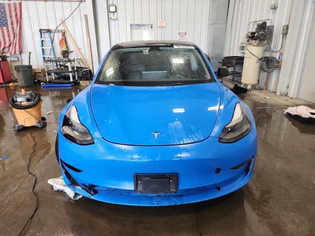5YJ3E1EA2NF189250 - 2022 TESLA MODEL 3 BLUE photo 5