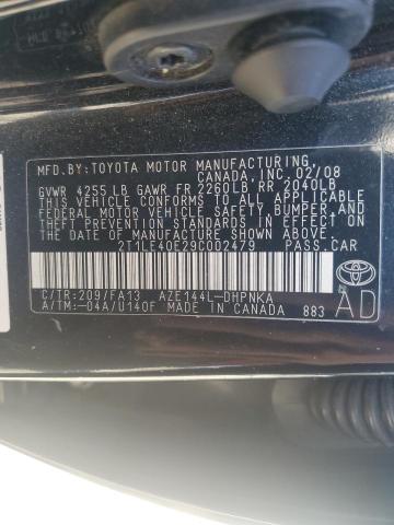2T1LE40E29C002479 - 2009 TOYOTA COROLLA MA S BLACK photo 13