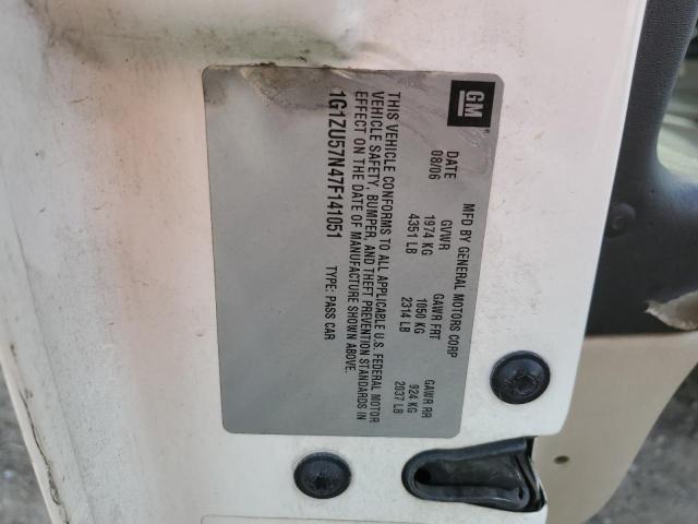 1G1ZU57N47F141051 - 2007 CHEVROLET MALIBU LTZ თეთრი ფოტო 12