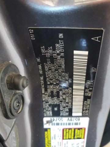 5TDYK3DCXCS219858 - 2012 TOYOTA SIENNA XLE GRAY photo 13