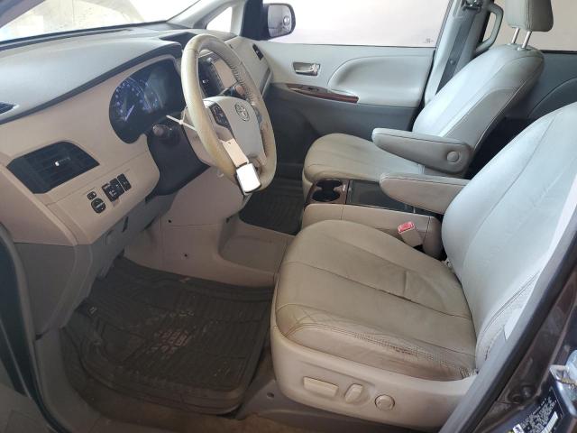 5TDYK3DCXCS219858 - 2012 TOYOTA SIENNA XLE GRAY photo 7