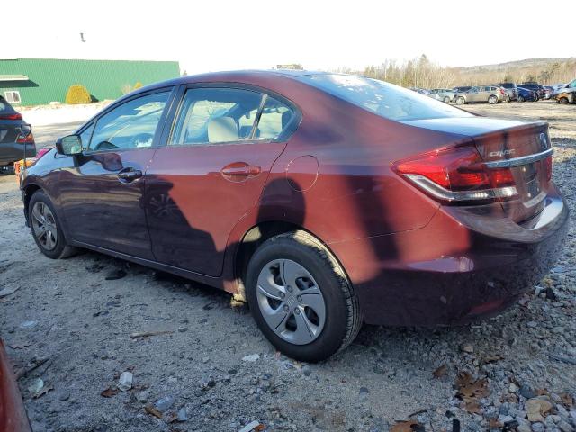 19XFB2F57FE281944 - 2015 HONDA CIVIC LX RED photo 2