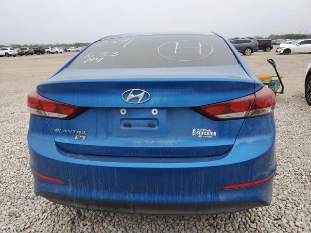 5NPD74LF5JH302604 - 2018 HYUNDAI ELANTRA SE BLUE photo 6