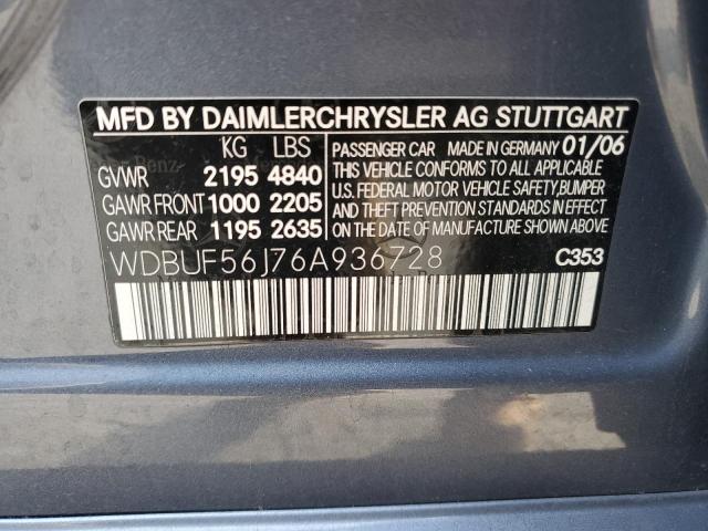 WDBUF56J76A936728 - 2006 MERCEDES-BENZ E 350 BLUE photo 12