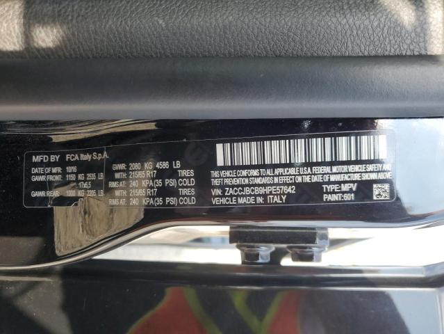 ZACCJBCB9HPE57642 - 2017 JEEP RENEGADE TRAILHAWK BLACK photo 13