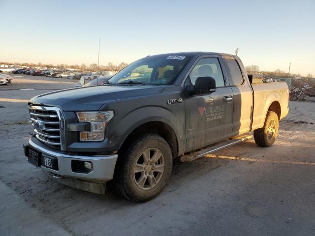 1FTEX1EP1HFA31084 - 2017 FORD F150 SUPER CAB GRAY photo 1