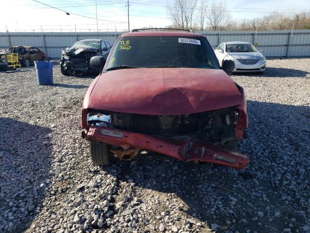 1GNCS13W1T2207333 - 1996 CHEVROLET BLAZER BURGUNDY photo 5